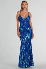 Elegant Sequin Party Formal Evening Sequin Dress
