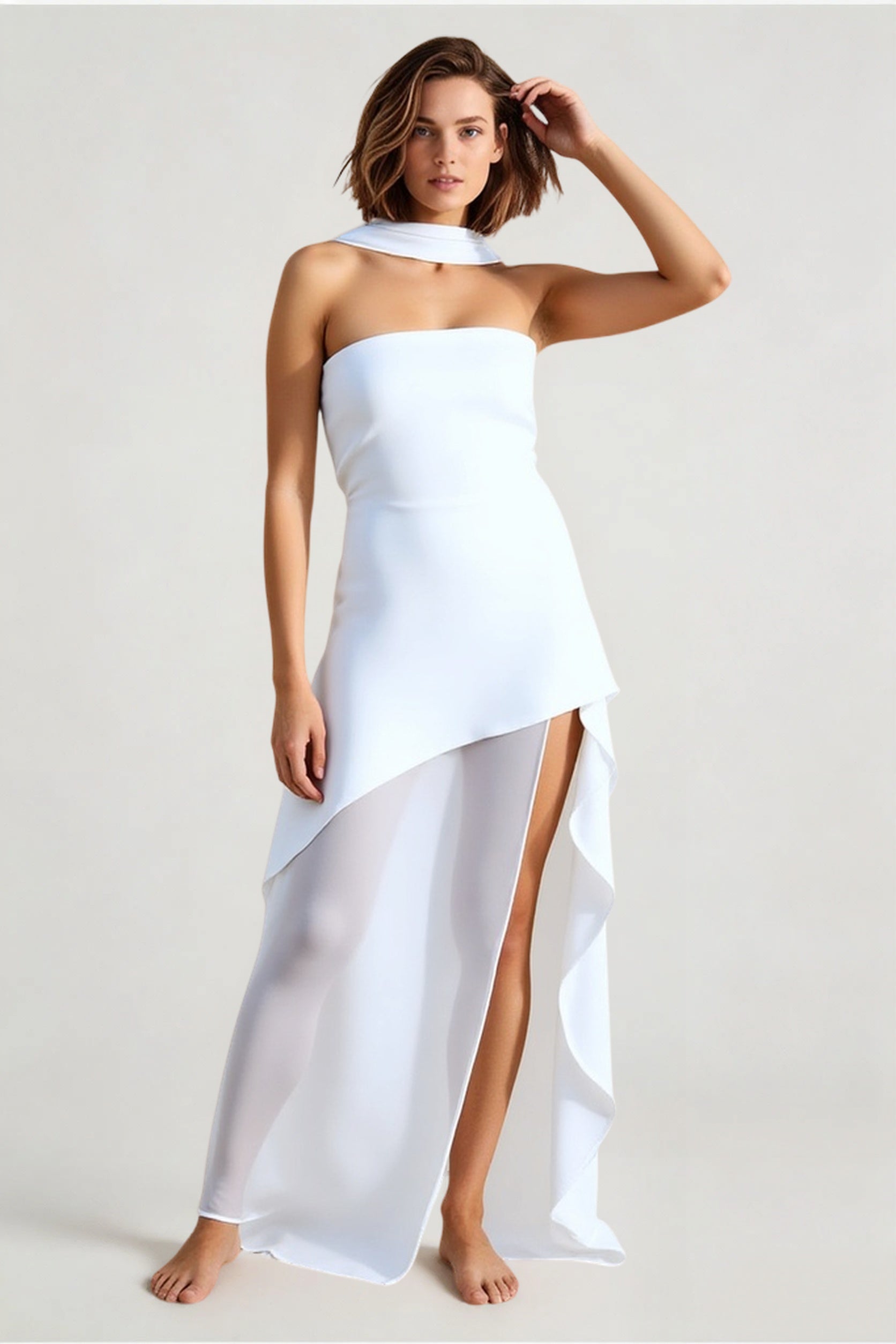 Elegant Strapless Sleeveless Maxi Dress Secondary image