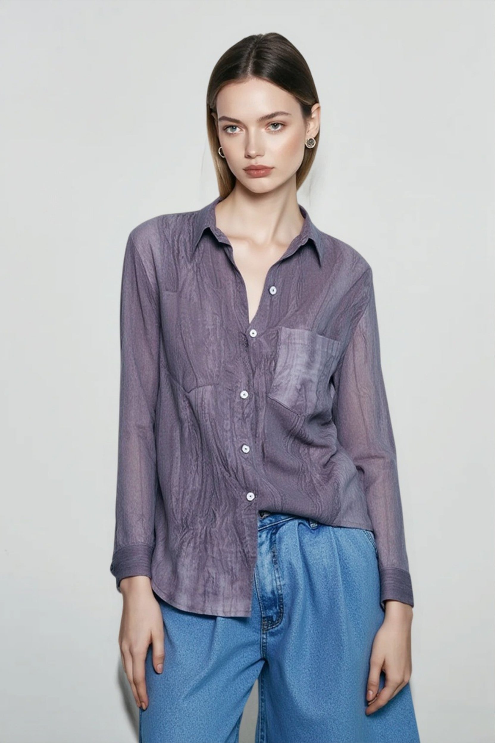 Pure Linen Textured Blouse Main image