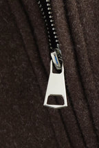 Oversized Zip Wool Jacket