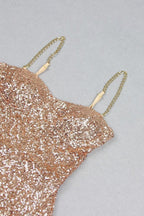 V Neck Bodycon Slip Dress