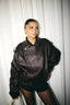 Stand Collar Zip Up Leather Jacket