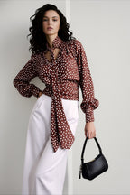 French Retro Dot Blouse