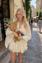 Loose Fit Folded Ruffle Boho Dress