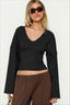 V Neck Batwing Sleeve Long Sleeved T-shirts