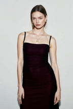 Vacation Mesh A-Line Maxi Dress