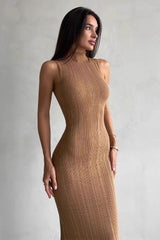 Fitted Elegant Knit Sweater Dress