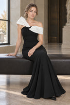 Asymmetric Off Stylish Shoulder Maxi Dress