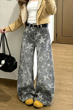 Star Camouflage Cargo Barrel Leg Jeans