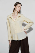 Linen V Neck Relaxed Blouse