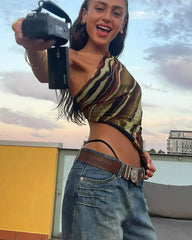 Irregular Skinny Streetwear Strapless