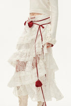 American Retro Sheer Lace Bodycon Skirt