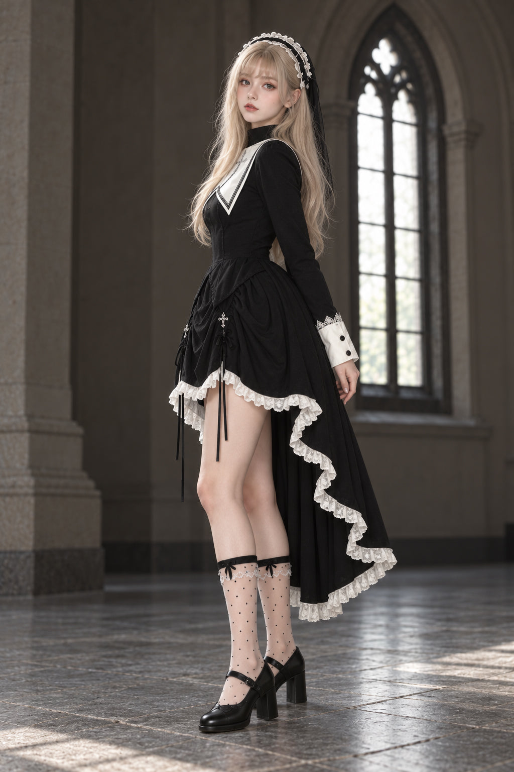 Halloween Gothic Cross Lolita Dress