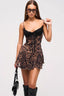 Leopard Print Strapless Ruched Bodycon Dress