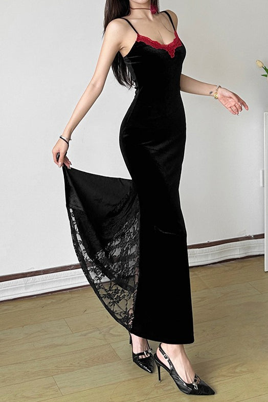 Lace Trim Cami Maxi Lace Dress Secondary image