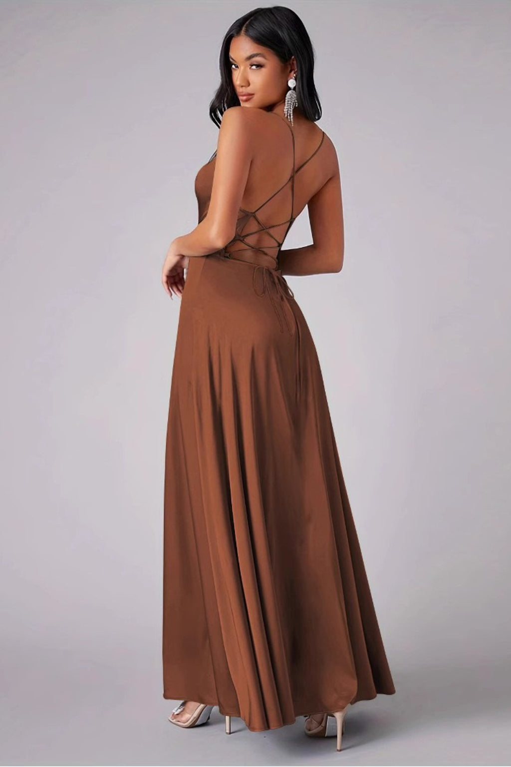Backless Slit Bodycon Formal Dress