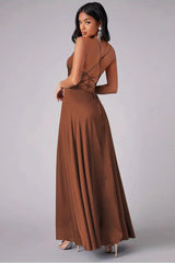 Sexy Backless Slit Bodycon Formal Dress