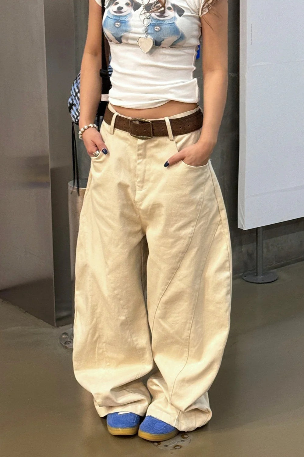 American Vintage Embroidered Wide Jeans Main image