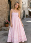 3D Flower Loose A-Line Maxi Dress
