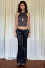 Low Rise Straight Leg Slight Flare Pants