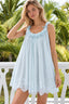 Lace Ruffle Strap Babydoll Mini Dress
