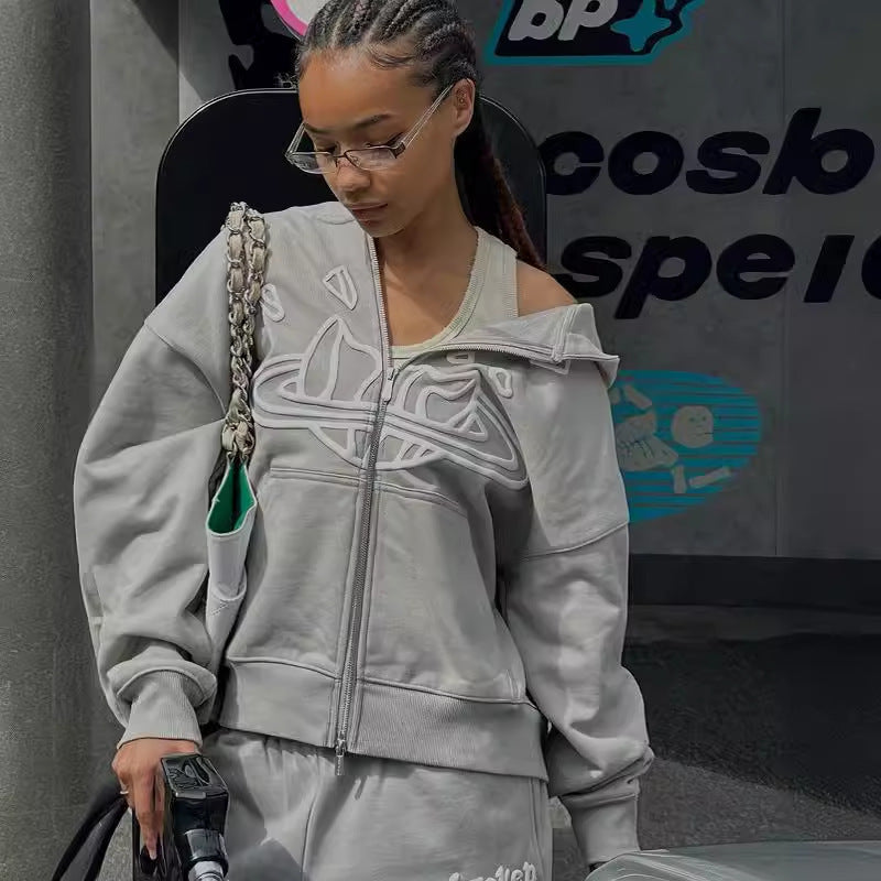 Y2k Star Print Street Hoodie Main image