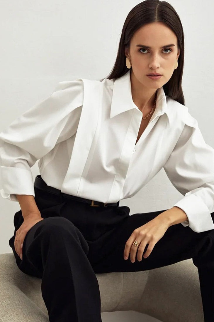 Office Chic Square Shoulder Blouse Secondary image