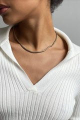 Elegant Polo Neck Knit Sweater