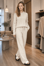 Thickened Wool High Waist Knit Pants