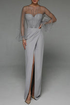Retro Strapless Pearl Bodycon Wedding Dress