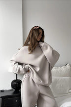Solid Oversized Longline Pullover Lounge Hoodie