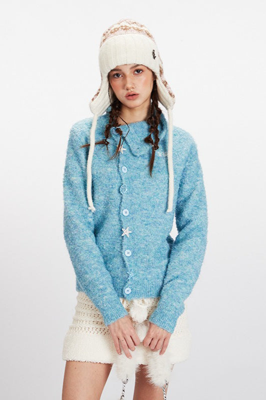 Soft High Neck Knit Cardigan Main image