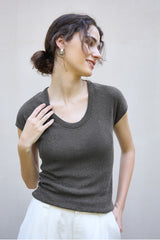 Lightweight Crewneck Knit Top