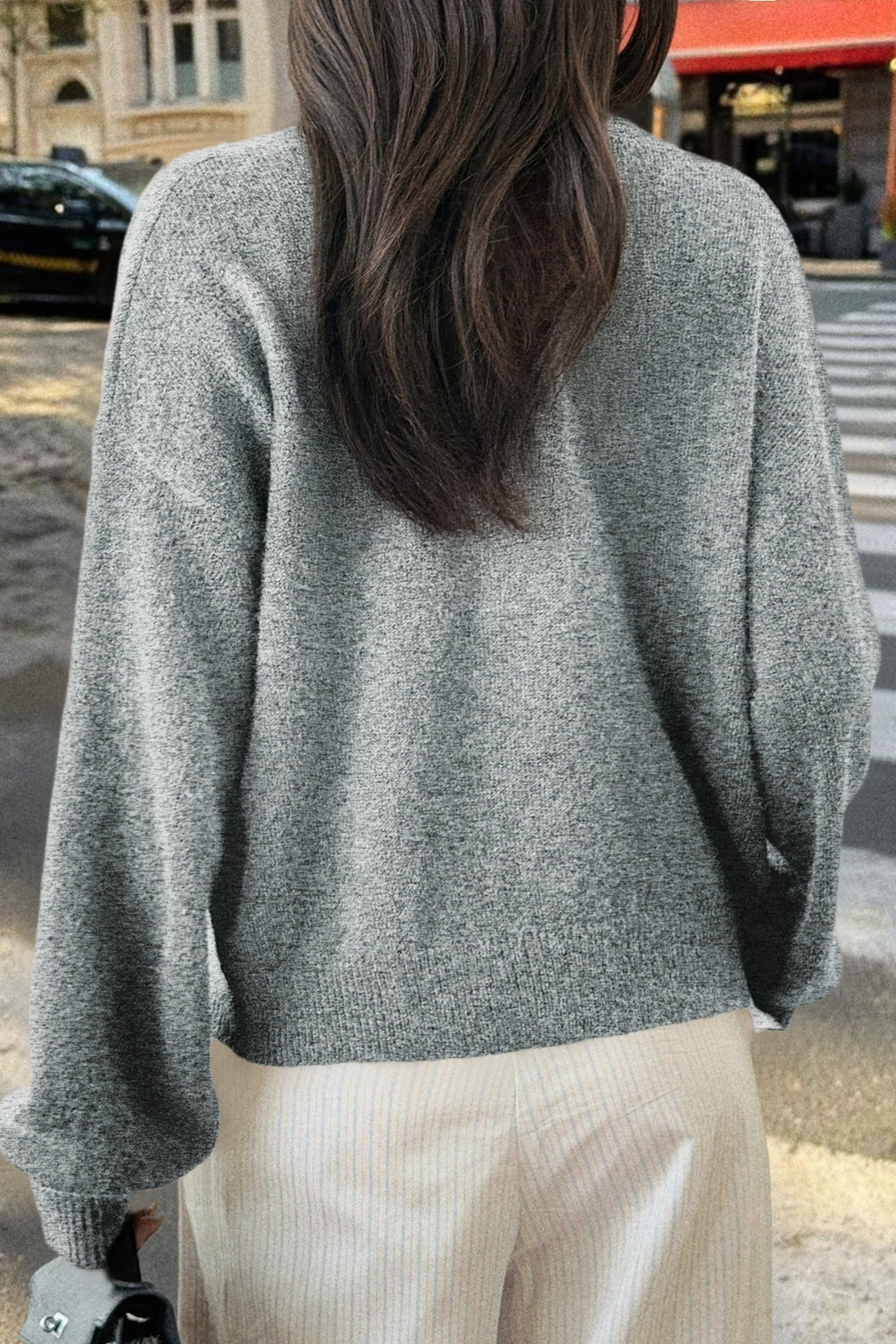 Casual Minimalist Button Front Long Sleeve Coat