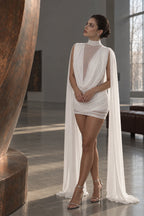 Halter Sexy Slit Sheer Mesh Mini Dress