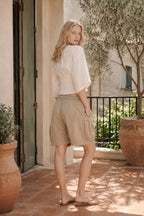High Waist Utility Wide Leg Loose Fit Shorts