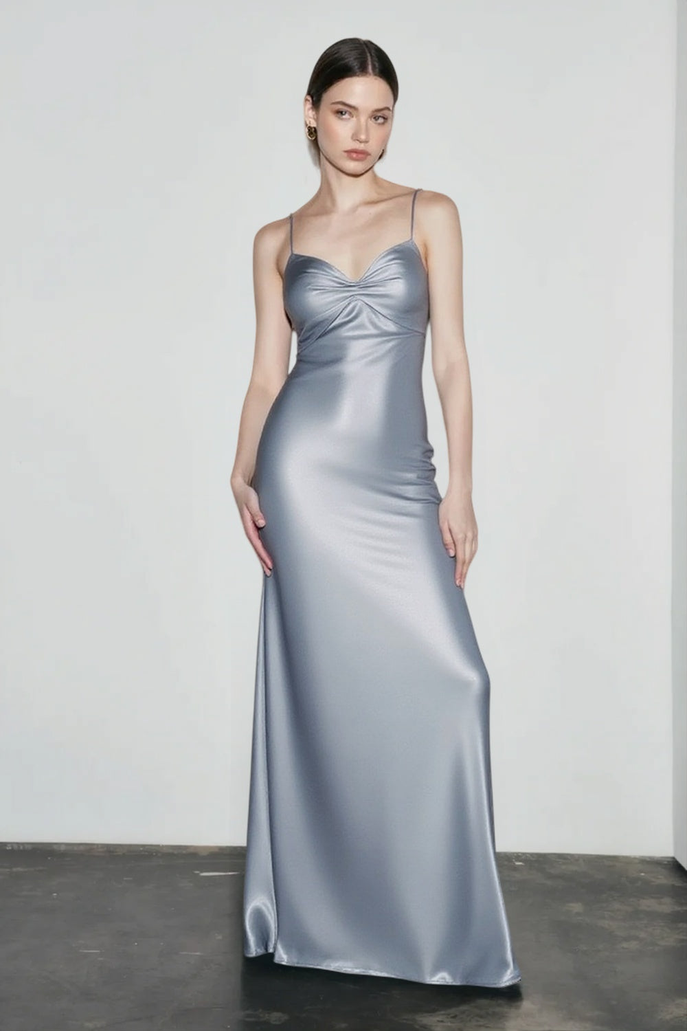 Draped Maxi Silk Dress Secondary image
