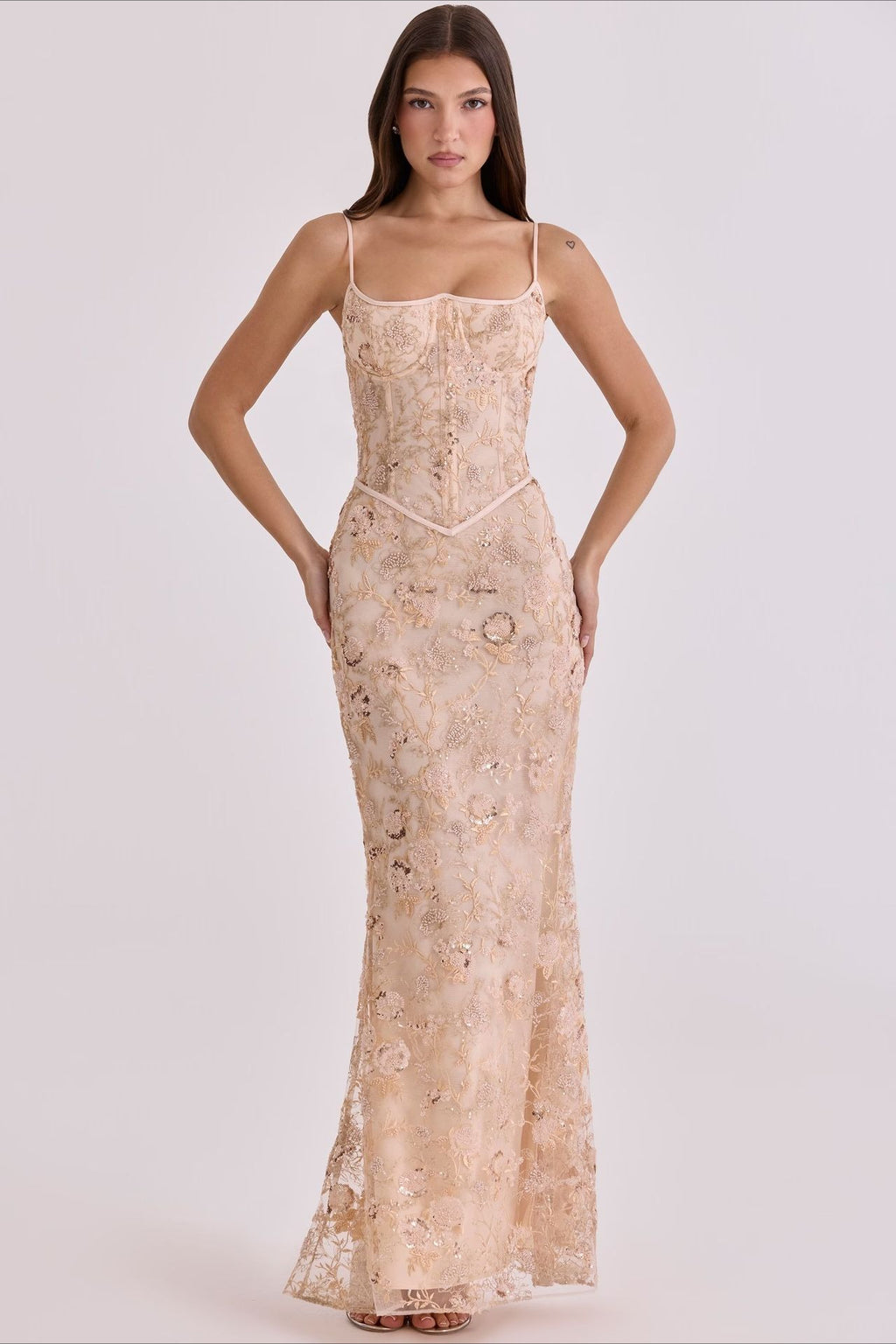 Sequin Cami Elegant Evening Maxi Dress
