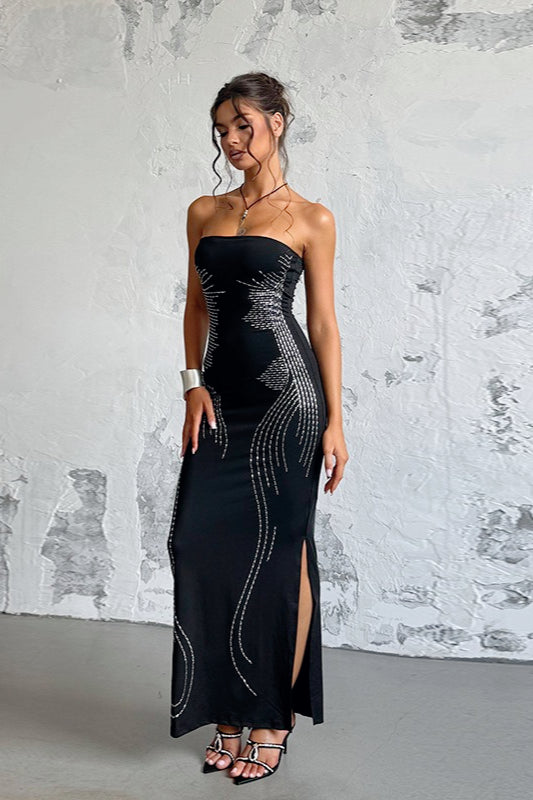 Strapless Rhinestone Maxi Birthday Dress Secondary image