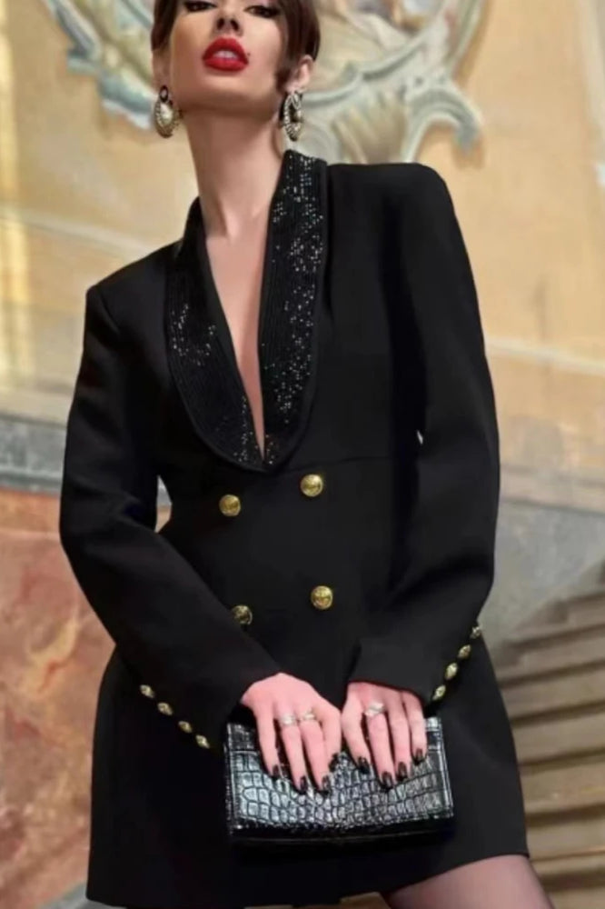 Hot Drilling Shawl Collar Blazer Main image