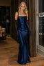 Square Neck Tie Waist Bodycon Mermaid Prom Dress