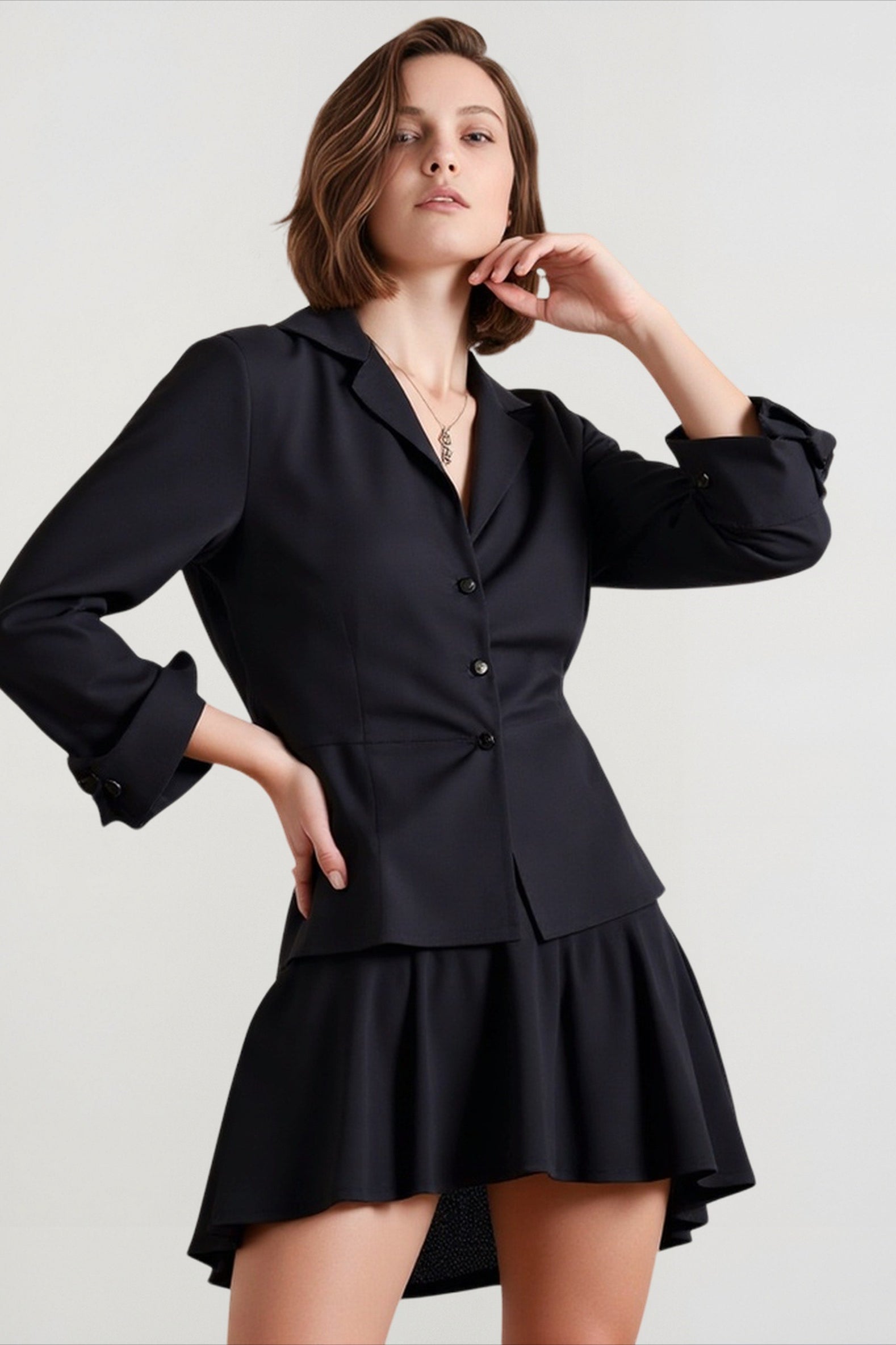 Tailored Collared Button Blouse Secondary image