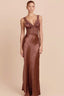 Low-Cut Lace Cami Panel Bodycon Maxi Lace Dress