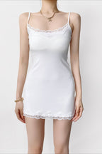 Lace Trim Cami Bodycon Lace Dress