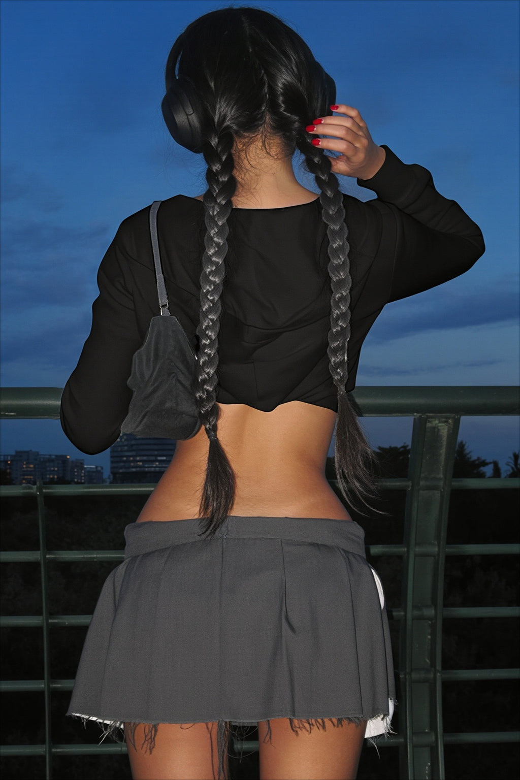 Solid Fitted Cropped Lightweight Zip Hoodie