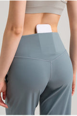 Breathable Straight Leg Loose High Waist Yoga Pants
