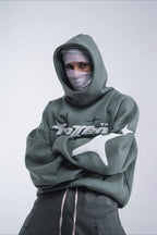 Star Letter Graphic Print Hoodie