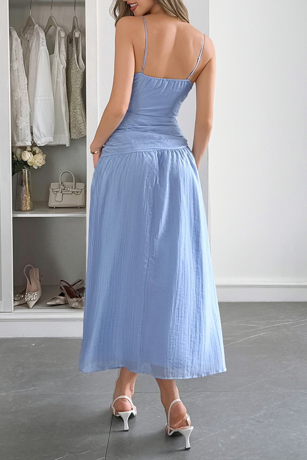 Chic Deep V Waist Work Dress
