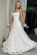 Tie Back Jacquard Lace Birthday Dress