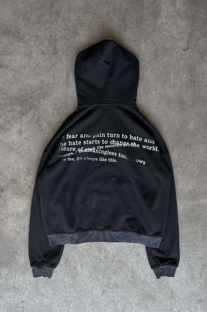 Digital Pattern Print Zip Hoodie Secondary image
